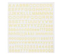 sourcing map Alphabet Letters Number Resin Stickers 3D Small A to Z 1 to 9 Gold Mini Metallic Sparkle Alloy Sticker for Resin Nail Scrapbooking