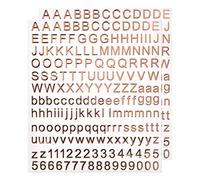 sourcing map Alphabet Letters Number Stickers 3D Foil Glitter Self Adhesive for Resin Mold Sign Scrapbooking Crafts Rose Gold 2 Sheets