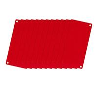 sourcing map Aluminium Blank Tags, 80 x 40 x 0.35mm Rectangle Engraving Blanks Card with 4 Hole for Machine Nameplate DIY Label Tag, 12Pcs (Red)