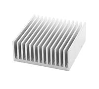 sourcing map Aluminium Sink Cooling Fin Heatsink 50mm x 50mm x 20mm Silver Tone
