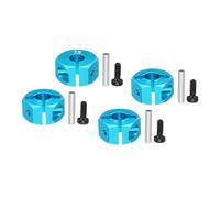 sourcing map Aluminum 12mm 7.0 RC Wheel Nut Wheel Hex Drive with Pins Screws RC Wheel Nut Dustproof for RC Model Car Trucks Off Road Car Upgraded Parts Pack of 4(Sky Blue)