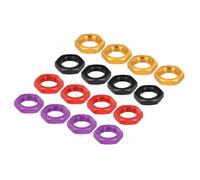 sourcing map Aluminum 17mm RC Wheel Nut Thread M12x1.0mm Hex Wheel Nuts RC Wheel Nut for 1/8 RC Model Car Trucks Off Road Car Upgraded Parts Pack of 16(Black/Gold/Red/Purple)