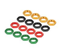 sourcing map Aluminum 17mm RC Wheel Nut Thread M12x1.0mm Hex Wheel Nuts RC Wheel Nut for 1/8 RC Model Car Trucks Off Road Car Upgraded Parts Pack of 16(Black/Gold/Red/Green)