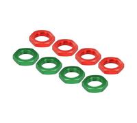 sourcing map Aluminum 17mm RC Wheel Nut Thread M12x1.0mm Hex Wheel Nuts RC Wheel Nut for 1/8 RC Model Car Trucks Off Road Car Upgraded Parts Pack of 8(Red & Green)
