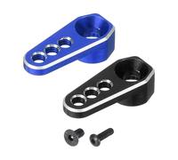 sourcing map Aluminum Alloy 1/18 25T Steering Servo Arm Horn Black/Dark Blue for DIY RC Car/Boat/Airplane Boat Accessories, 2 Pcs