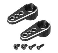 sourcing map Aluminum Alloy 1/18 25T Steering Servo Arm Horn Black for DIY RC Car/Boat/Airplane Boat Accessories 2 Pcs