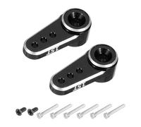 sourcing map Aluminum Alloy 15T Steering Servo Arm Horn Black for DIY RC Car/Boat/Airplane Boat Accessories 2 Pcs