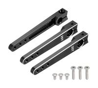 sourcing map Aluminum Alloy 2 Inch 25T Steering Servo Arm Horn Black for Car/Boat/Airplane Boat Accessories Pack of 3