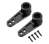 sourcing map Aluminum Alloy 25T Steering Servo Arm Horn Black for 1/8 1/10 RC Car/Boat/Airplane Boat Accessories 2 Pcs
