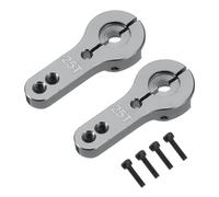 sourcing map Aluminum Alloy 25T Steering Servo Arm Horn Deep Grey for DIY RC Car/Boat/Airplane Boat Accessories 2 Pcs