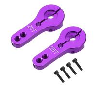 sourcing map Aluminum Alloy 25T Steering Servo Arm Horn Purple for DIY RC Car/Boat/Airplane Boat Accessories 2 Pcs
