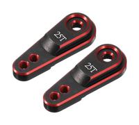 sourcing map Aluminum Alloy 25T Steering Servo Arm Horn Red for 1/10 RC Car/Boat/Airplane Boat Accessories 2 Pcs