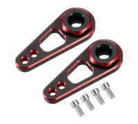 sourcing map Aluminum Alloy 25T Steering Servo Double Hole Arm Horn Red for DIY RC Car/Boat/Airplane Boat Accessories 2 Pcs