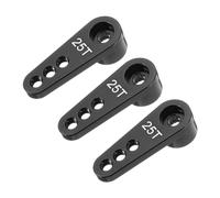 sourcing map Aluminum Alloy 25T Steering Servo Single Arm Horn Black for DIY RC Car/Boat/Airplane Boat Accessories 3 Pcs