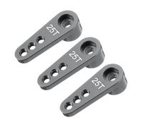 sourcing map Aluminum Alloy 25T Steering Servo Single Arm Horn Deep Grey for DIY RC Car/Boat/Airplane Boat Accessories 3 Pcs
