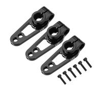 sourcing map Aluminum Alloy 25T Steering Servo Single Sided Black Arm Horn for DIY RC Car/Boat/Airplane Boat Accessories 3 Pcs