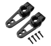sourcing map Aluminum Alloy 25T Steering Servo Single Sided Black Arm Horn for DIY RC Car/Boat/Airplane Boat Accessories 2 Pcs