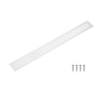 sourcing map Aluminum Alloy Air Vents, 500 x 50mm / 19.7 x 2" Rectangle Louvered Ventilation Grille Cover with Mounting Screws for Door Cabinet Wardrobe, Silver