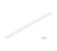 sourcing map Aluminum Alloy Air Vents, 800 x 50mm / 31.5 x 2" Rectangle Louvered Ventilation Grille Cover with Mounting Screws for Door Cabinet Wardrobe, White