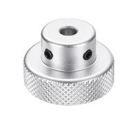 sourcing map Aluminum Alloy Handwheel 30mm OD 5mm Bore Aluminum Milling Machine Handle Machine Tool Hand Wheel with Wrench and 2pcs Screws for Milling Machine Lathe, Silver Tone