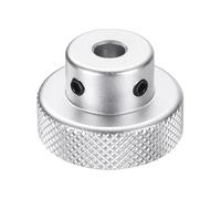 sourcing map Aluminum Alloy Handwheel 30mm OD 6mm Bore Aluminum Milling Machine Handle Machine Tool Hand Wheel with Wrench and 2pcs Screws for Milling Machine Lathe, Silver Tone