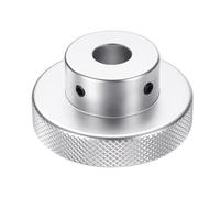 sourcing map Aluminum Alloy Handwheel 60mm OD 15mm Bore Aluminum Milling Machine Handle Machine Tool Hand Wheel with Wrench and 2pcs Screws for Milling Machine Lathe, Silver Tone