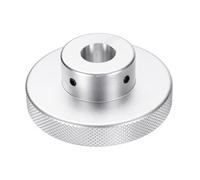 sourcing map Aluminum Alloy Handwheel 80mm OD 20mm Bore Aluminum Milling Machine Handle Machine Tool Hand Wheel with Wrench and 2pcs Screws for Milling Machine Lathe, Silver Tone