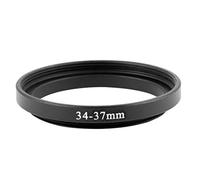 sourcing map Aluminum Camera Lens Filter Step Up 34mm-37mm, Filter Adapter Stepping Ring Threaded Anodized Frame for Nikon Digital DSLR SLR Camera, Black