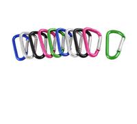 sourcing map Aluminum Carabiner Keychain Clip, 10 Pcs Colorful D Shaped Keyring Ring Spring Buckle Clip for Indoor Outdoor Use, Backpack Clip Snap Hooks Lock for Fishing Traveling, Hiking