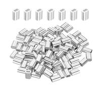 sourcing map Aluminum Crimping Loop Sleeve 1/16"(1.5mm) Cable Ferrule for Wire Rope Cable Line, Pack of 200