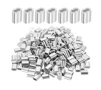 sourcing map Aluminum Crimping Loop Sleeve 1/8"(2.5mm) Cable Ferrule for Wire Rope Cable Line, Pack of 200
