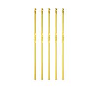 sourcing map Aluminum Crochet Hook 3.5mm US Size E (Size 4) Knitting Needles for DIY Craft Yarn Golden Tone 6Pcs