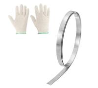 sourcing map Aluminum Flashing Roll, 0.4" x 3.28ft Roof Flashing Metal Strip Sheet Roll 1.5mm Thick with Gloves for House Repair Sealing Window Door