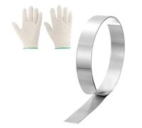 sourcing map Aluminum Flashing Roll, 1.2" x 3.28ft Roof Flashing Metal Strip Sheet Roll 0.8mm Thick with Gloves for House Repair Sealing Window Door