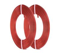 sourcing map Aluminum Flat Wire, 3mm 18 Gauge Bendable Nose Wire Soft Craft Jewelry Wire for Jewelry Making Handmade Crafts DIY Bezel Sculpting, 2 Roll, Red