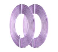 sourcing map Aluminum Flat Wire, 3mm 18 Gauge Bendable Nose Wire Soft Craft Jewelry Wire for Jewelry Making Handmade Crafts DIY Bezel Sculpting, 2 Roll, Light Purple