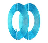 sourcing map Aluminum Flat Wire, 3mm 18 Gauge Bendable Nose Wire Soft Craft Jewelry Wire for Jewelry Making Handmade Crafts DIY Bezel Sculpting, 2 Roll, Sky Blue