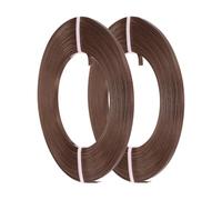 sourcing map Aluminum Flat Wire, 3mm 18 Gauge Bendable Nose Wire Soft Craft Jewelry Wire for Jewelry Making Handmade Crafts DIY Bezel Sculpting, 2 Roll, Coffee