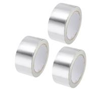 sourcing map Aluminum Foil Tape 2 Inch x 20 Yards Silver High Temperature Tape for HVAC, Sealing, Patching Hot and Cold Air Ducts 3 Pcs