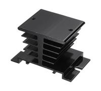 sourcing map Aluminum Heat Sink 10A-40A Black SSR Dissipation Relay Heat Sink for Single Phase Solid State Relay