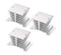 sourcing map Aluminum Heat Sink 10A-40A Silver SSR Dissipation Relay Heat Sink for Single Phase Solid State Relay, 3 Pcs