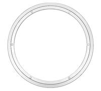 sourcing map Aluminum Lazy Susan 14 Inch Turntable Ring Large Bearing Metal Rotating Turntable Bearings Swivel Plate Hardware for Round Dining-Table Showcase Display Stand Services Silver