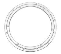 sourcing map Aluminum Lazy Susan 24 Inch Muffler Turntable Ring Large Bearing Metal Rotating Turntable Bearings Swivel Plate Hardware for Round Dining-Table Showcase Display Stand Silver