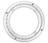sourcing map Aluminum Lazy Susan 8 Inch Muffler Turntable Ring Bearing Metal Rotating Turntable Bearings Swivel Plate Hardware for Round Dining-Table Showcase Display Stand Services Silver
