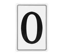 sourcing map Aluminum Letter Sign, 11.8" Weather-Resistant Parking Spot Letter O Sign 7.9" W Metal Letter Wall Decor for Outdoor Floor, Dock, Court, Garden(Black Text On White)