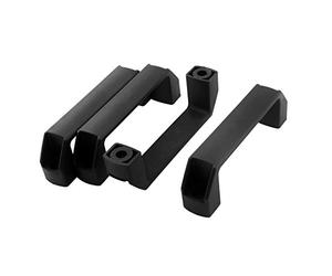 sourcing map Aluminum Profile T Slot Nylon Door Handle Knob 140mm Length 4pcs Black