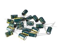 sourcing map Aluminum Radial Electrolytic Capacitor Low ESR Green with 1000UF 10V 105 Celsius Life 3000H 8 x 12 mm High Ripple Current,Low Impedance 20pcs