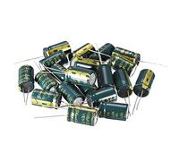 sourcing map Aluminum Radial Electrolytic Capacitor Low ESR Green with 1000UF 35V 105 Celsius Life 3000H 13 x 21 mm High Ripple Current,Low Impedance 20pcs