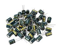 sourcing map Aluminum Radial Electrolytic Capacitor Low ESR Green with 220UF 50V 105 Celsius Life 3000H 10 x 13 mm High Ripple Current,Low Impedance 50pcs