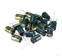sourcing map Aluminum Radial Electrolytic Capacitor Low ESR Green with 22uF 250V 105 Celsius Life 3000H 10 x 16 mm High Ripple Current,Low Impedance 20pcs